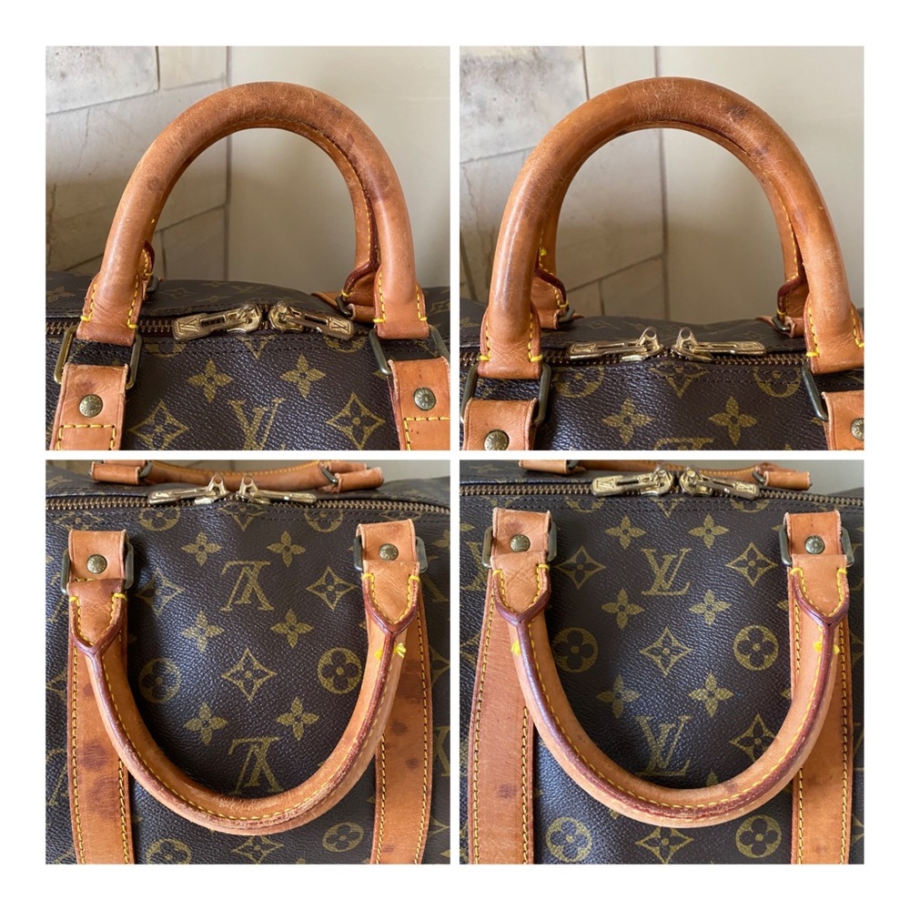 Louis Vuitton Monogram Canvas Keepall Travel Duffel with Vachetta Trim - Picture 6 of 13